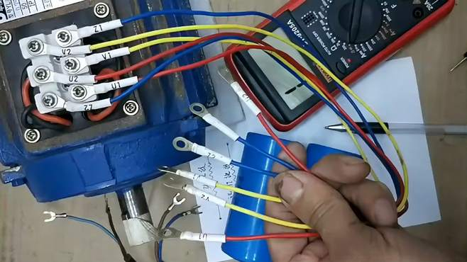 Single-phase Double Capacitor Motor Wiring Method