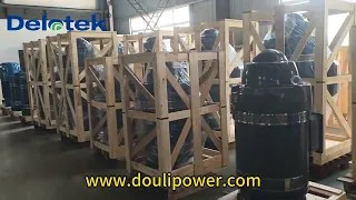 Vertical Hollow Shaft Motor ready for shipping